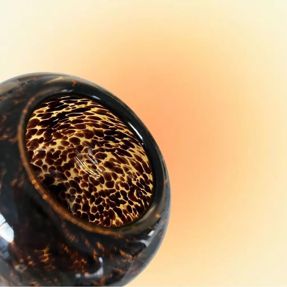 HAND-BLOWN CONFETTI GLASS CANDLE HOLDER - Picture 3 of 3